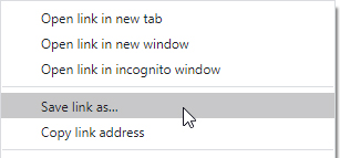 Chrome Save As option