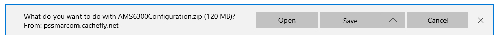 MS Edge download prompt